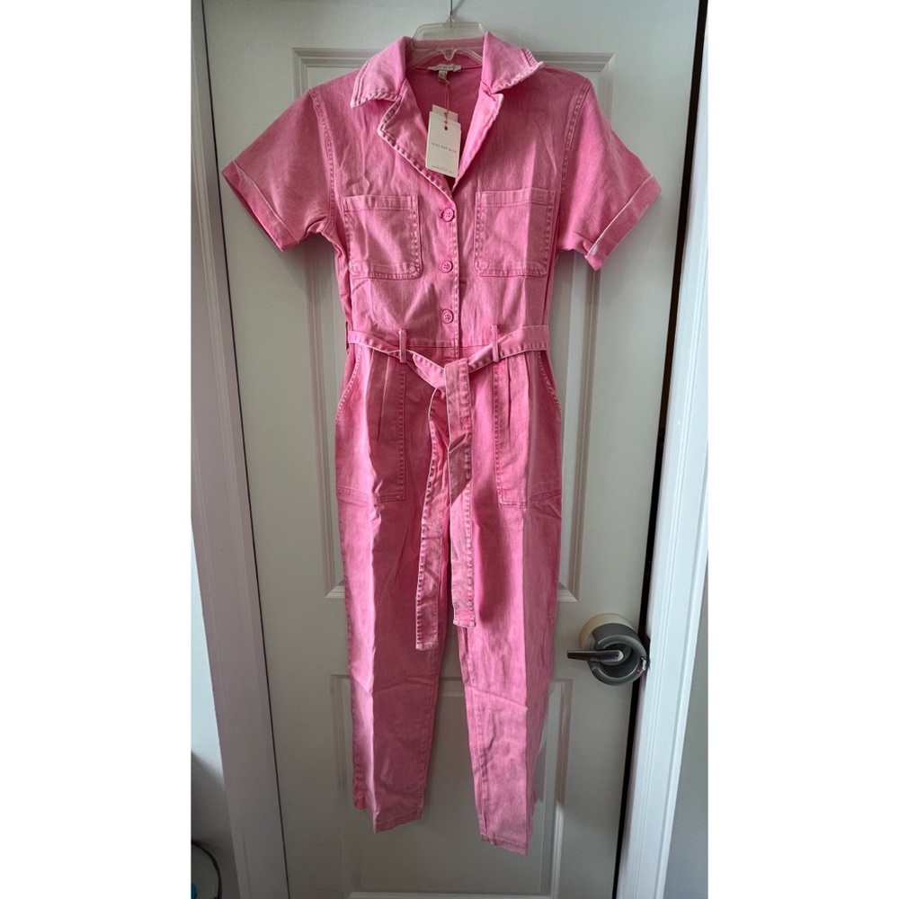 Skies are Blue Girl Boss Pink Jumpsuit - Size Large